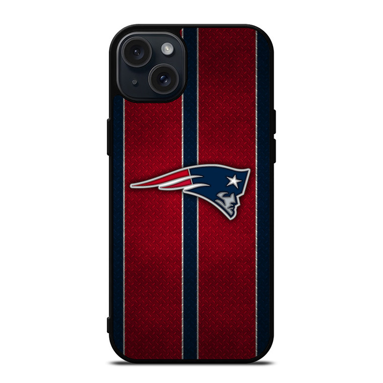 NEW ENGLAND PATRIOTS NFL METAL STRIPE iPhone 15 Plus Case Cover