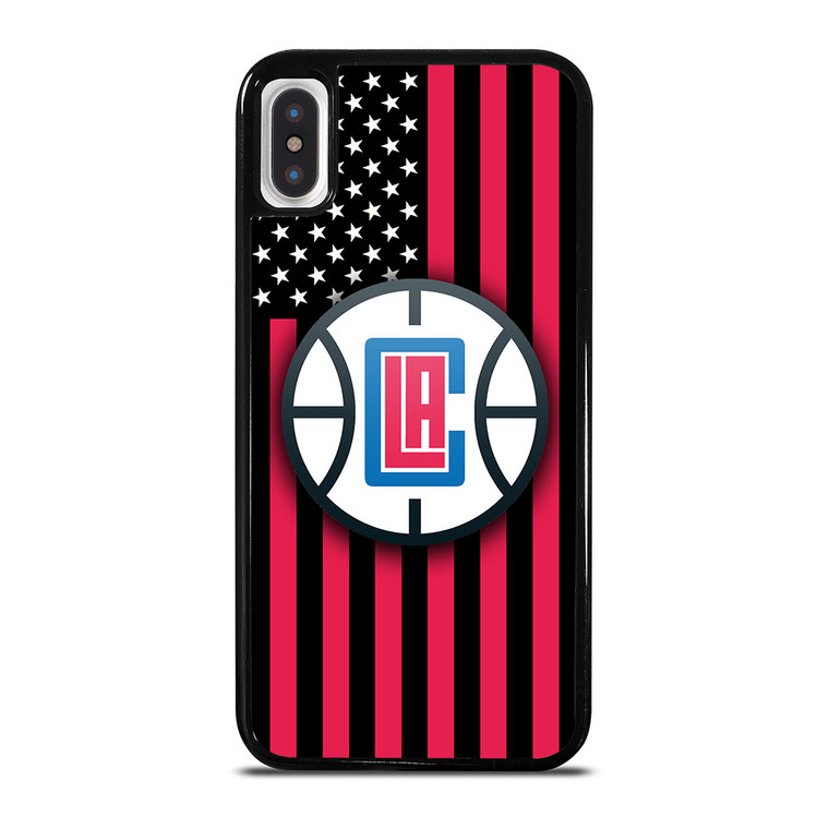 LOS ANGELES CLIPPERS NBA USA FLAG iPhone X / XS Case Cover
