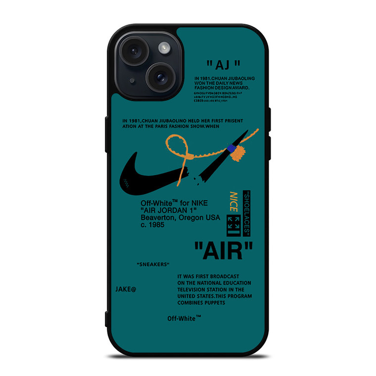 NIKE AIR OFF WHITE TOSCA iPhone 15 Plus Case Cover
