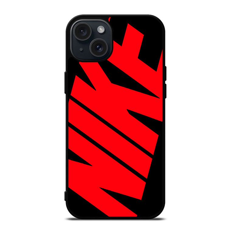 NIKE RED LOGO iPhone 15 Plus Case Cover