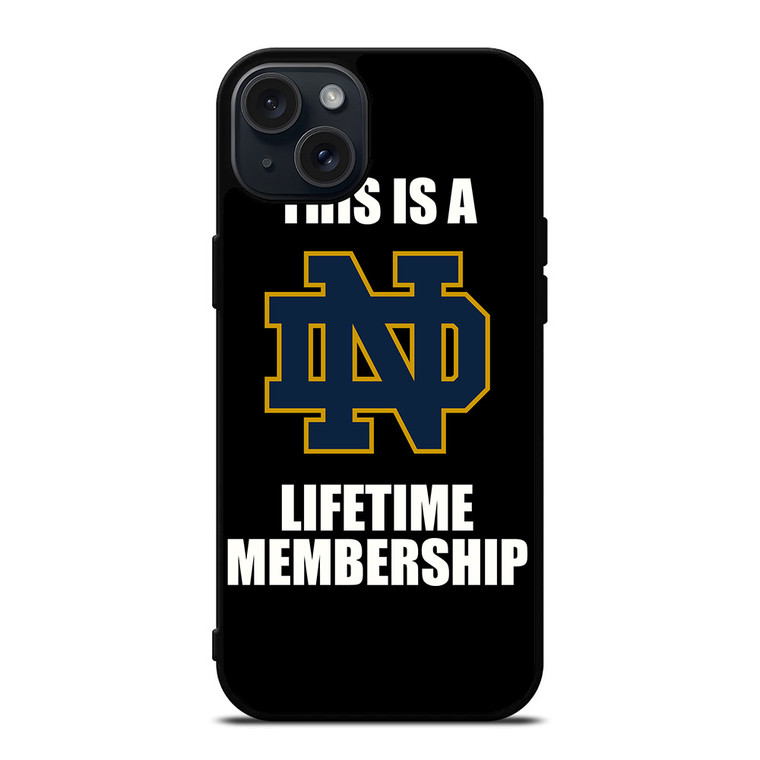 NOTRE DAME FIGHTING IRISH MEMBERSHIP iPhone 15 Plus Case Cover
