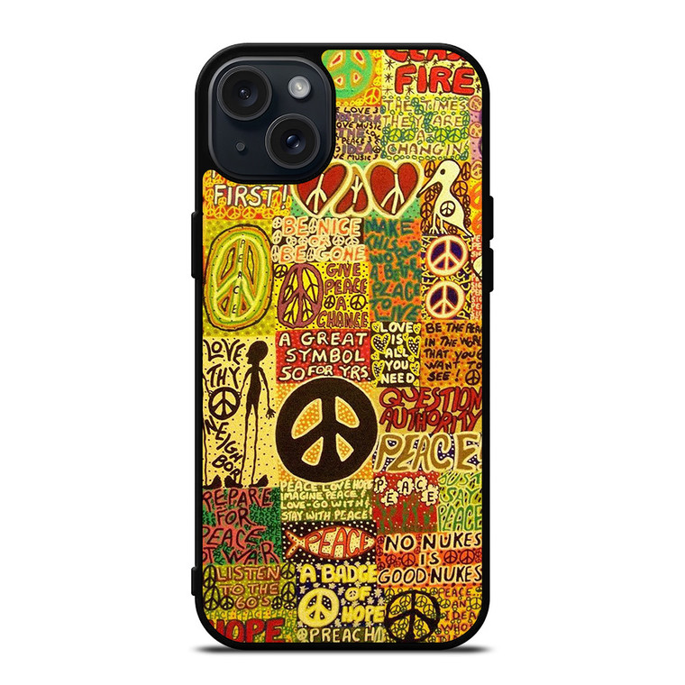 PEACE TAPESTRY PATTERN iPhone 15 Plus Case Cover