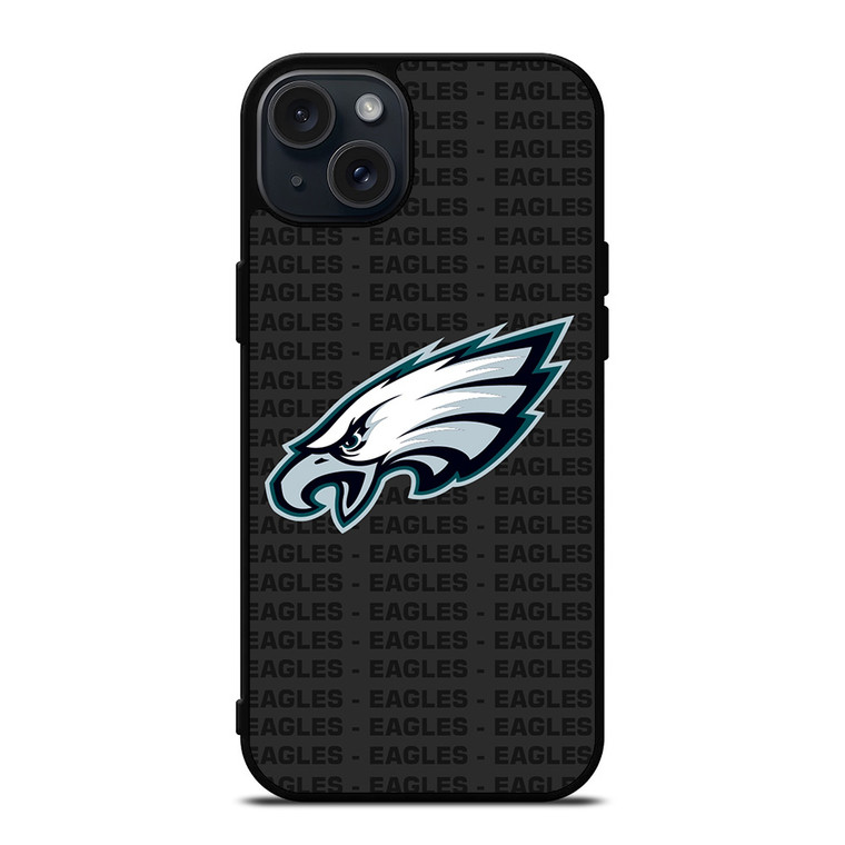 PHILADELPHIA EAGLES FOOTBALL TEXT iPhone 15 Plus Case Cover