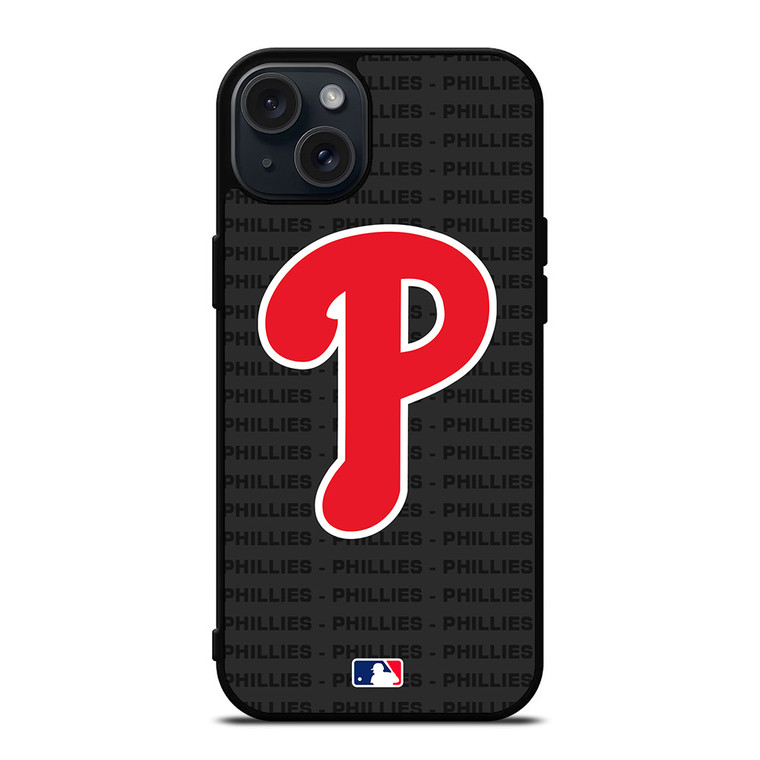 PHILADELPHIA PHILLIES BASEBALL BLACK iPhone 15 Plus Case Cover