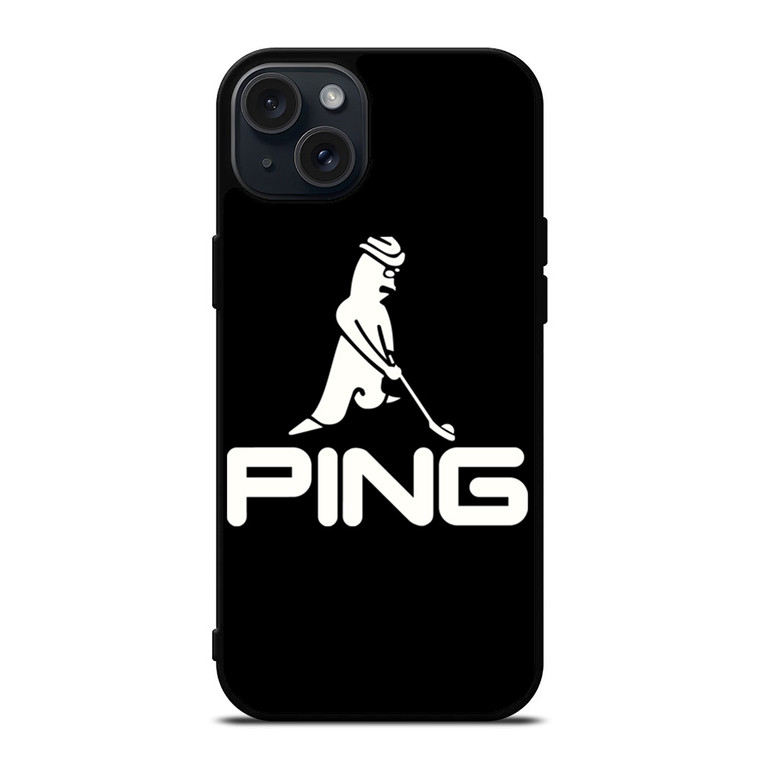 PING GOLF BLACK LOGO iPhone 15 Plus Case Cover