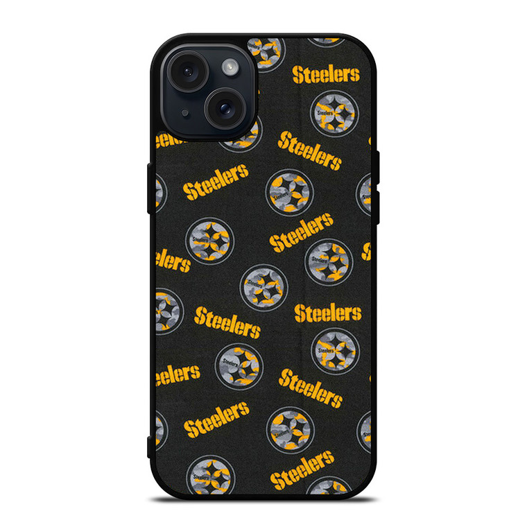 PITTSBURGH STEELERS FOOTBALL PATTERN iPhone 15 Plus Case Cover