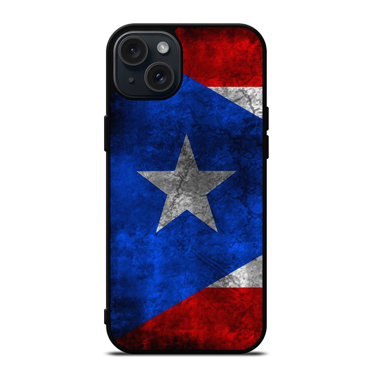 PUERTO RICO RUSTY FLAG iPhone 15 Plus Case Cover