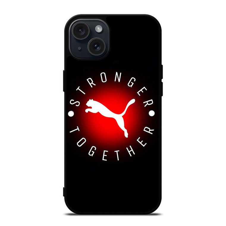 PUMA STRONGER TOGETHER iPhone 15 Plus Case Cover PUMA STRONGER TOGETHER iPhone 15 Plus Case Cover