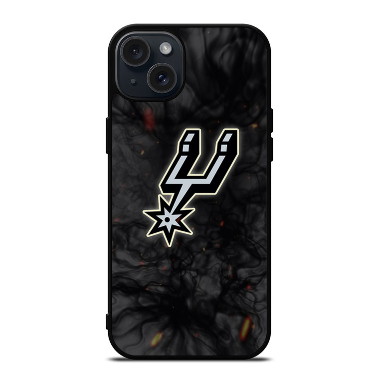 SAN ANTONIO SPURS BASKETBALL NBA FIRE iPhone 15 Plus Case Cover