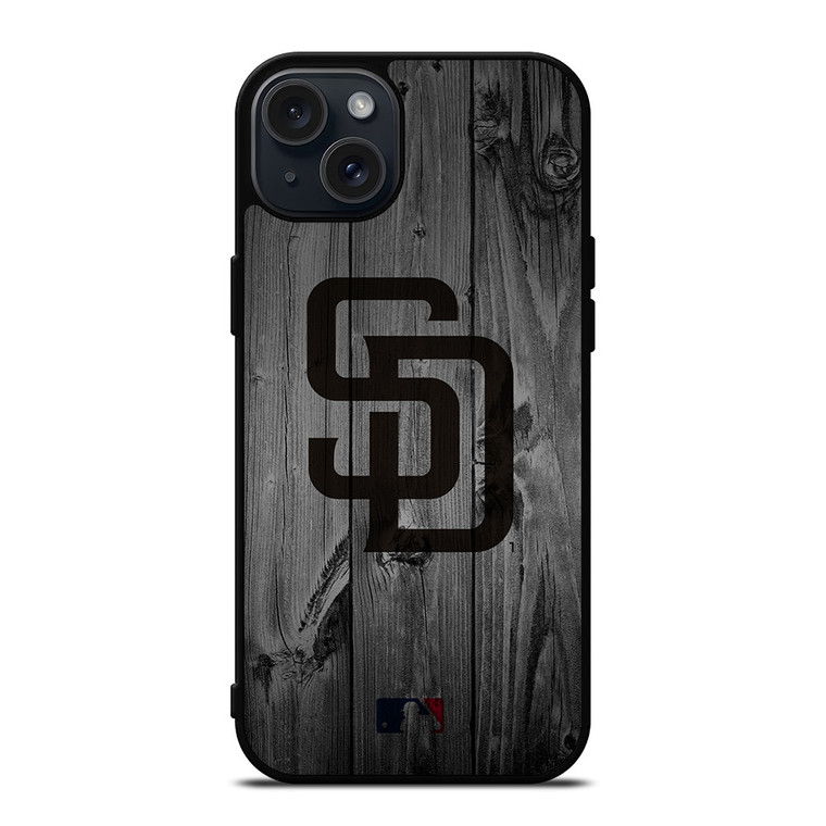 SAN DIEGO PADRES BASEBALL MLB WOOD LOGO iPhone 15 Plus Case Cover