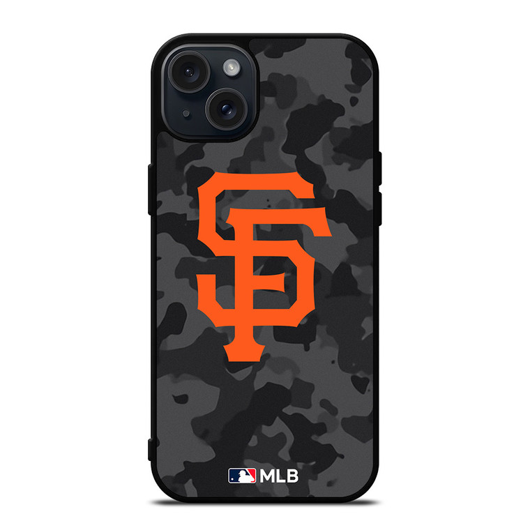 SAN FRANCISCO GIANTS BASEBALL BLACK CAMO iPhone 15 Plus Case Cover
