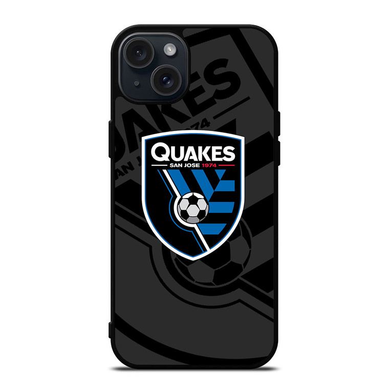 SAN JOSE EARTHQUAKES MLS BLACK iPhone 15 Plus Case Cover
