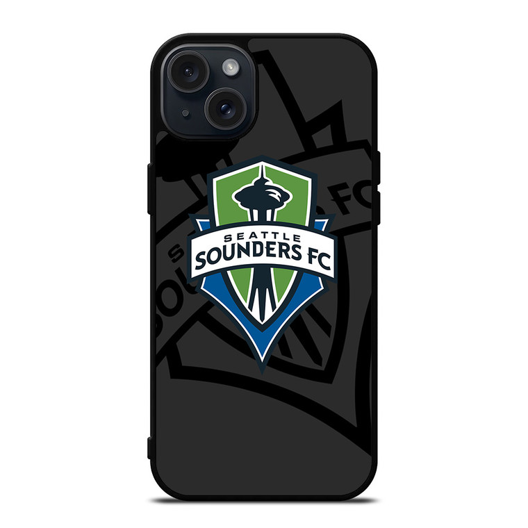 SEATTLE SOUNDERS FC MLS BLACK iPhone 15 Plus Case Cover
