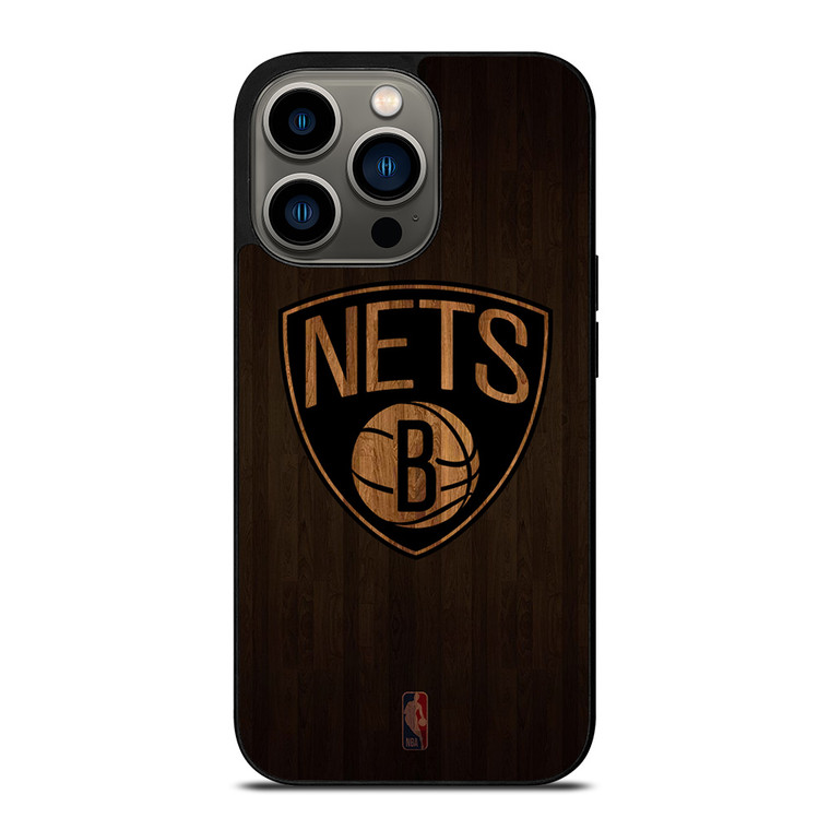 BROOKLYN NETS BASKETBALL COURT NBA iPhone 13 Pro Case Cover