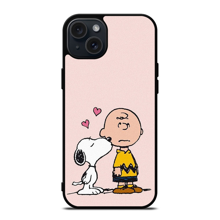 SNOOPY CHARLIE BROWN LOVE iPhone 15 Plus Case Cover