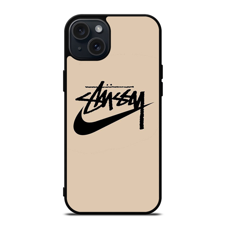 STUSSY NIKE BROWN iPhone 15 Plus Case Cover