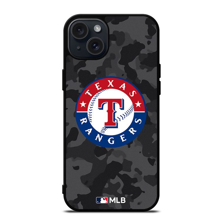 TEXAS RANGERS BASEBALL BLACK CAMO iPhone 15 Plus Case Cover