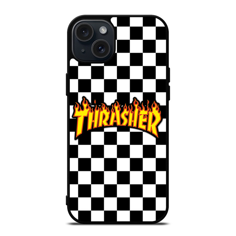 THRASHER SKATEBOARD CHECKERBOARD iPhone 15 Plus Case Cover