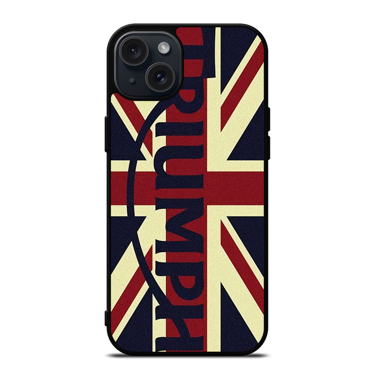 TRIUMPH MOTORCYCLES UNION JACK 2 iPhone 15 Plus Case Cover