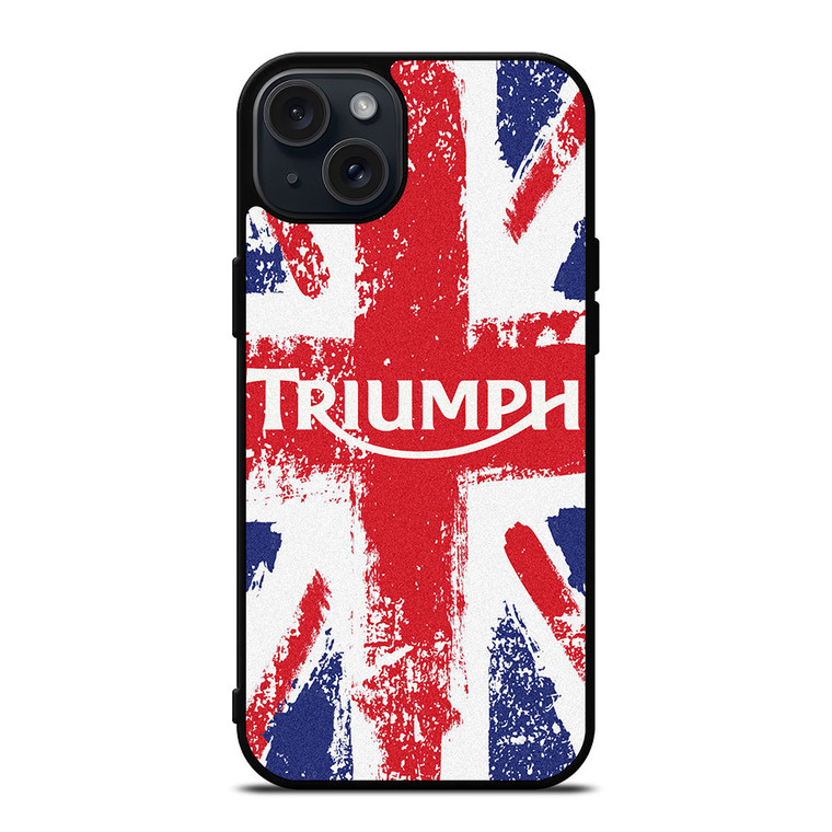 TRIUMPH MOTORCYCLES UNION JACK iPhone 15 Plus Case Cover
