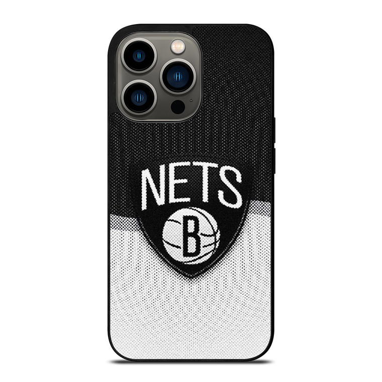 BROOKLYN NETS NBA BASKETBALL LOGO 2 iPhone 13 Pro Case Cover