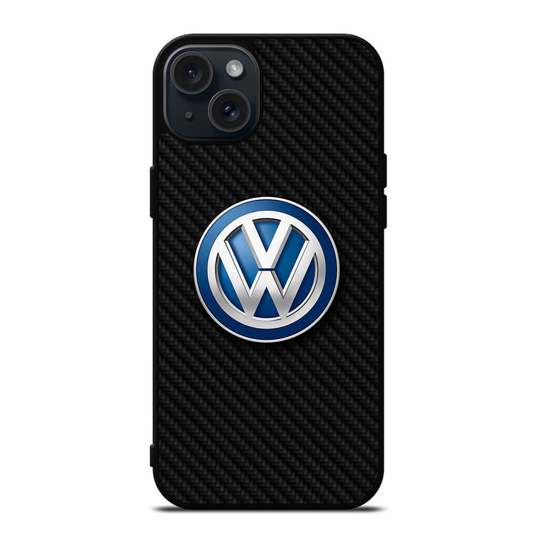 VOLKSWAGEN MOTOR CARBON FIBER iPhone 15 Plus Case Cover