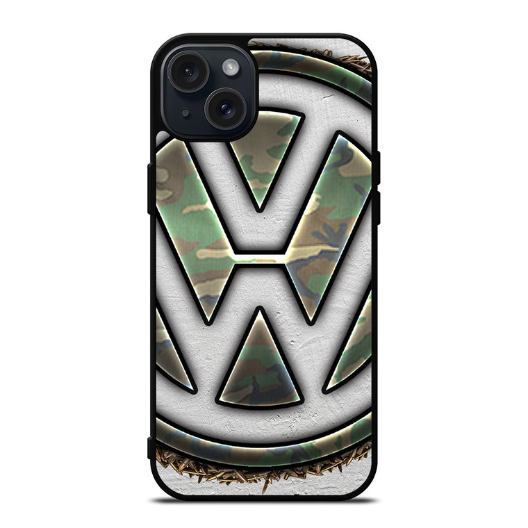 VOLKSWAGEN VW CAMO LOGO iPhone 15 Plus Case Cover