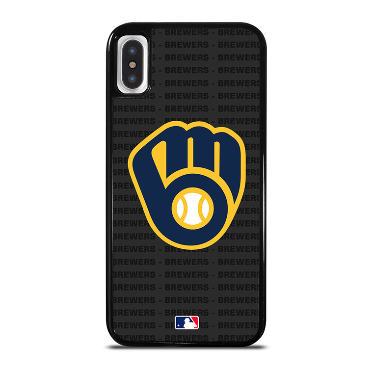 MILWAUKEE BREWERS BASEBALL BLACK iPhone X / XS Case Cover