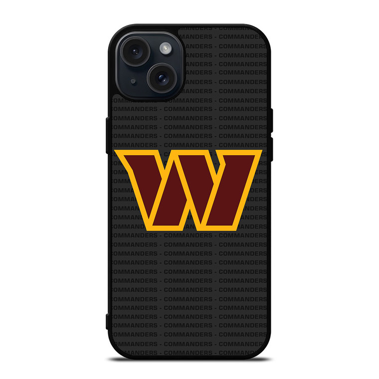 WASHINGTON COMMANDERS FOOTBALL TEXT iPhone 15 Plus Case Cover