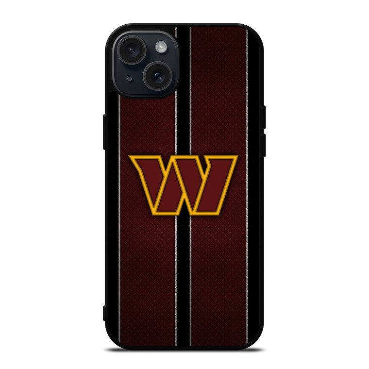 WASHINGTON COMMANDERS NFL METAL STRIPE iPhone 15 Plus Case Cover