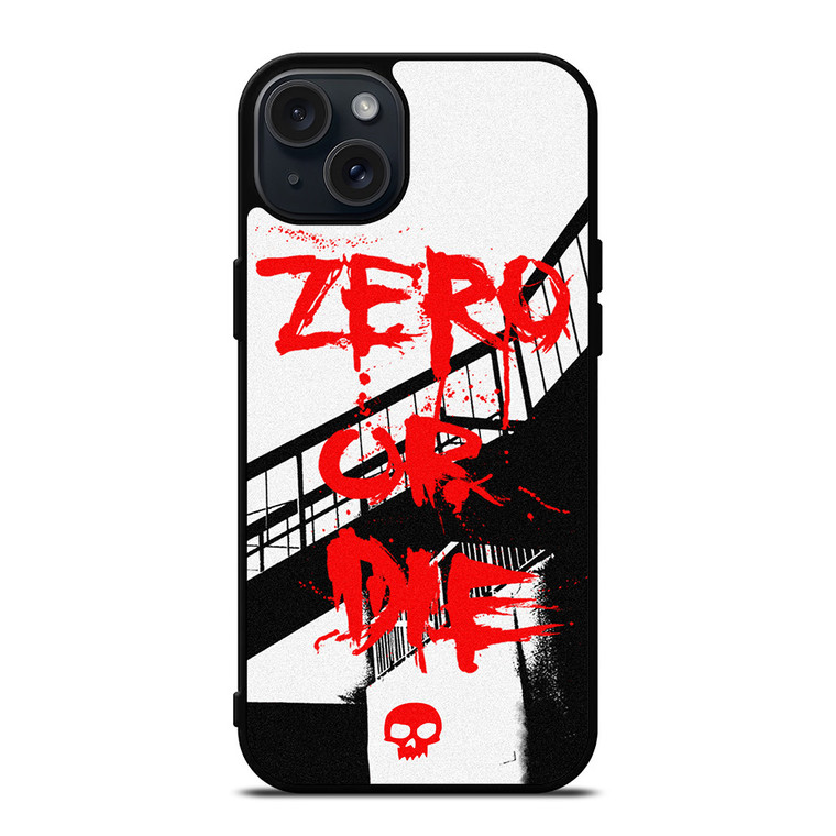ZERO SKATEBOARDS SLOGAN iPhone 15 Plus Case Cover ZERO SKATEBOARDS SLOGAN iPhone 15 Plus Case Cover