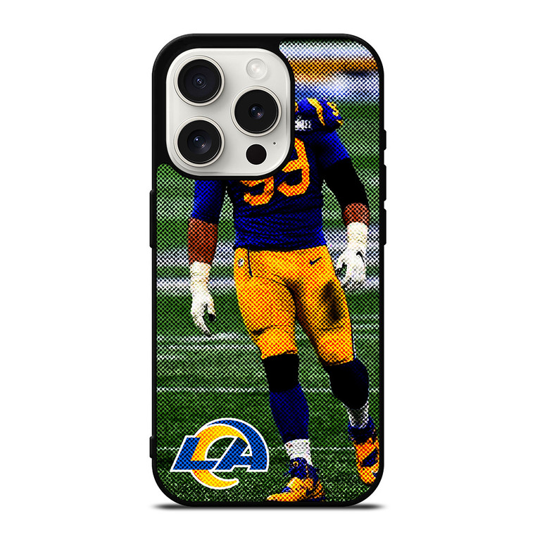 AARON DONALD 99 LOS ANGELES RAMS NFL FOOTBALL 2 iPhone 15 Pro Case Cover