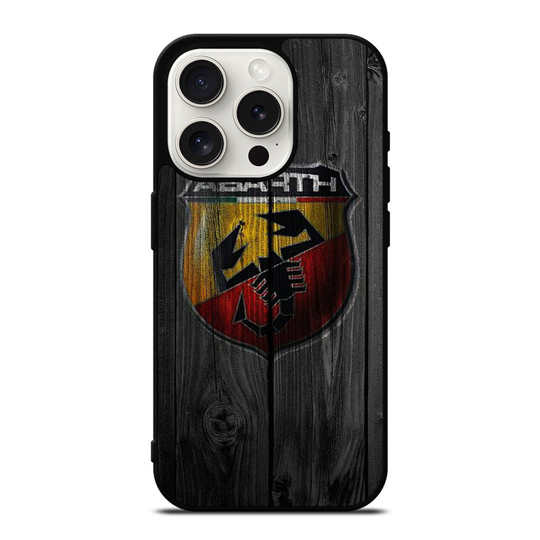 ABARTH CAR WOODEN LOGO iPhone 15 Pro Case Cover ABARTH CAR WOODEN LOGO iPhone 15 Pro Case Cover