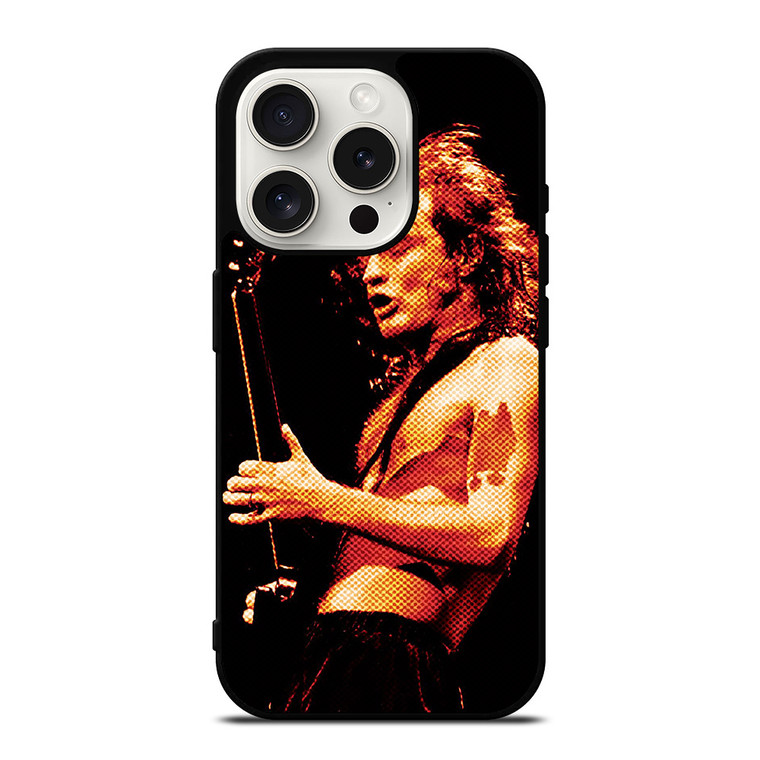 ACDC ANGUS YOUNG ROCK BAND GUITARIST iPhone 15 Pro Case Cover