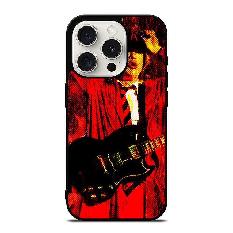 ACDC ANGUS YOUNG ROCK BAND iPhone 15 Pro Case Cover