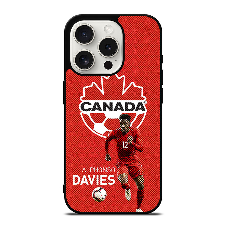ALPHONSO DAVIES CANADA MENS SOCCER NATIONAL TEAM iPhone 15 Pro Case Cover