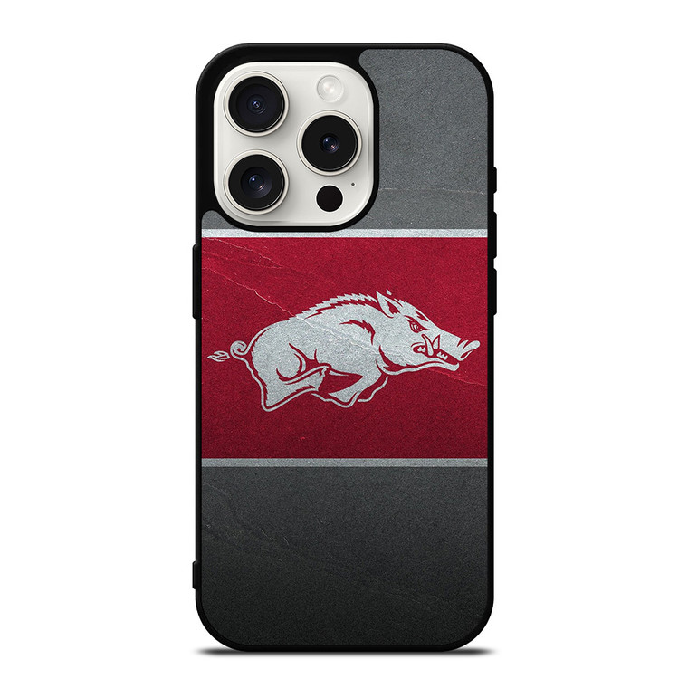 ARKANSAS RAZORBACKS FOOTBALL LOGO iPhone 15 Pro Case Cover