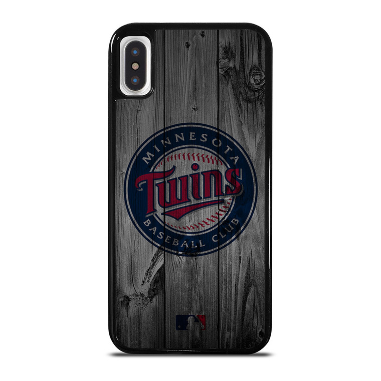 MINNESOTA TWINS BASEBALL MLB WOOD LOGO iPhone X / XS Case Cover