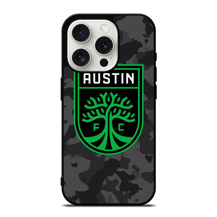 AUSTIN FC MLS BLACK CAMO iPhone 15 Pro Case Cover