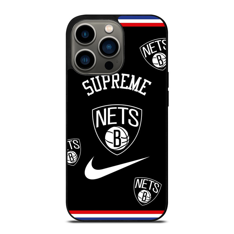 BROOKLYN NETS NBA X SUPREME NIKE iPhone 13 Pro Case Cover