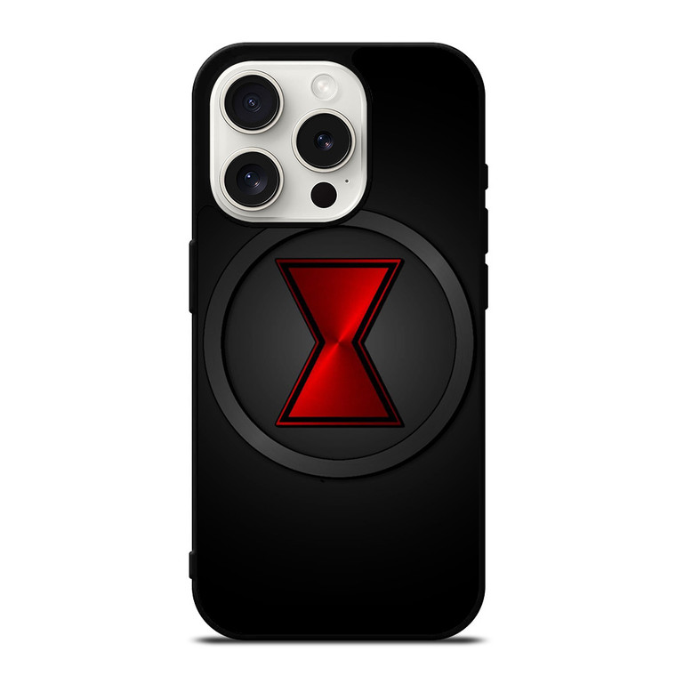 BLACK WIDOW METAL LOGO iPhone 15 Pro Case Cover