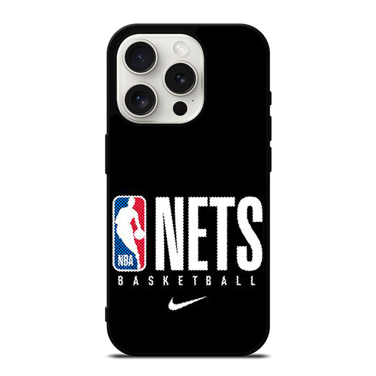 BROOKLYN NETS NBA BASKETBALL LOGO iPhone 15 Pro Case Cover
