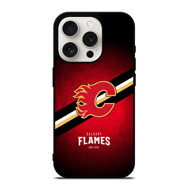 CALGARY FLAMES NHL HOCKEY iPhone 15 Pro Case Cover