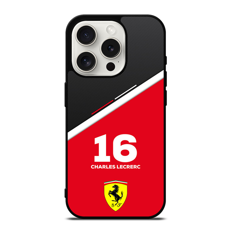 CHARLES LECLERC FERRARI FORMULA ONE F1 RACING 2 iPhone 15 Pro Case Cover