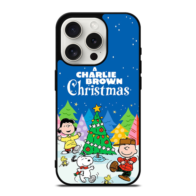 CHARLIE BROWN SNOOPY CHRISTMAS CARTOON iPhone 15 Pro Case Cover