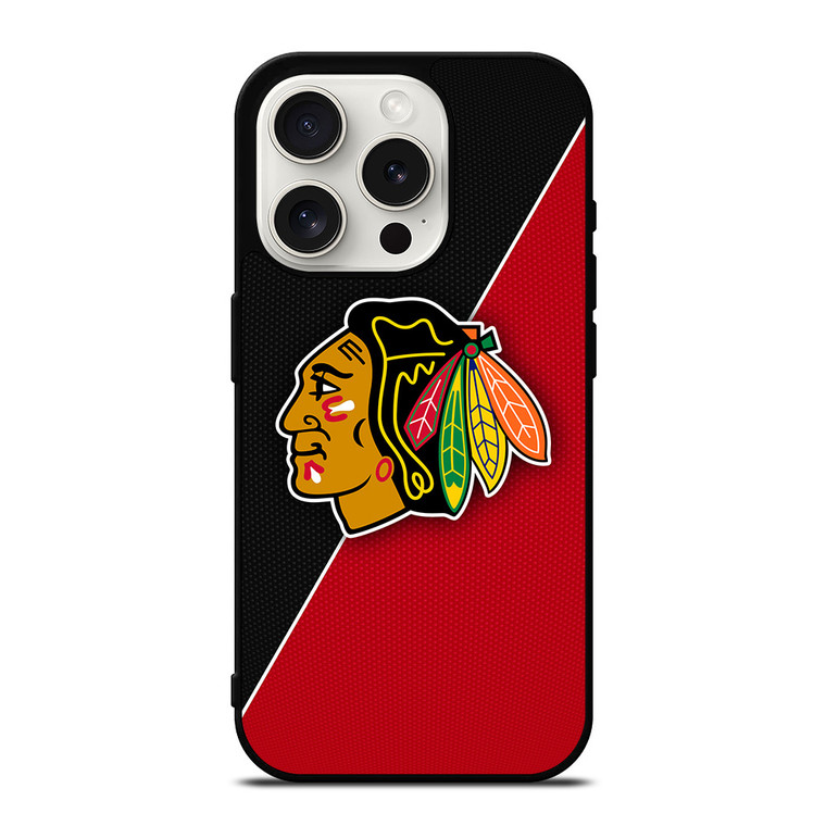 CHICAGO BLACKHAWKS NHL HOCKEY LOGO iPhone 15 Pro Case Cover