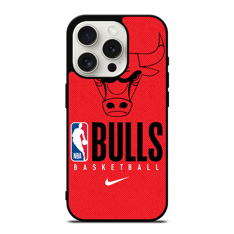 CHICAGO BULLS NBA BASKETBALL LOGO iPhone 15 Pro Case Cover