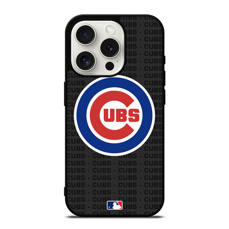 CHICAGO CUBS BASEBALL BLACK iPhone 15 Pro Case Cover