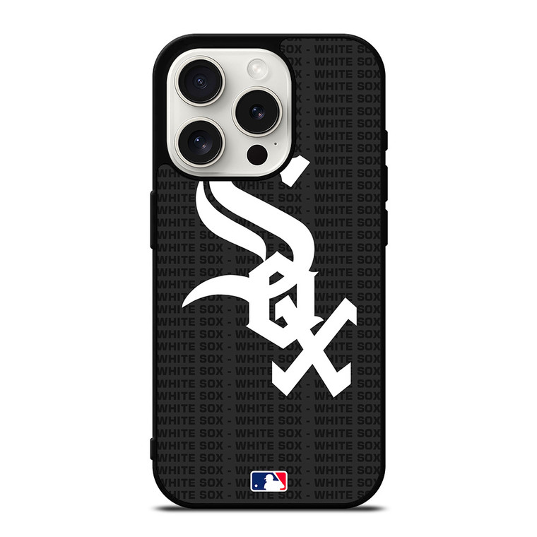 CHICAGO WHITE SOX BASEBALL BLACK iPhone 15 Pro Case Cover