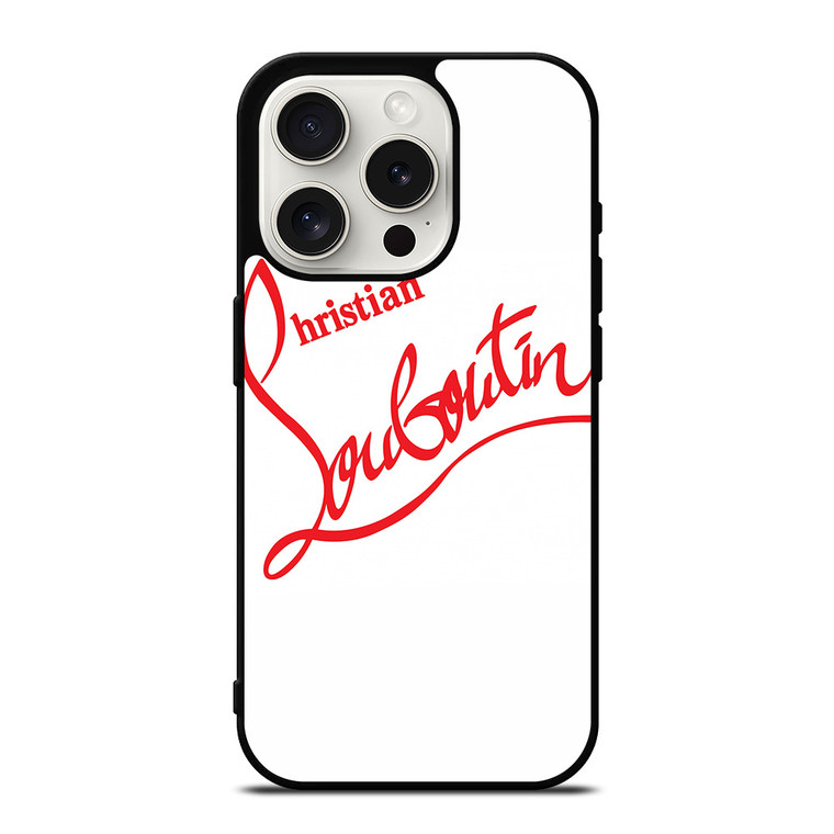 CHRISTIAN LOUBOUTIN WHITE iPhone 15 Pro Case Cover